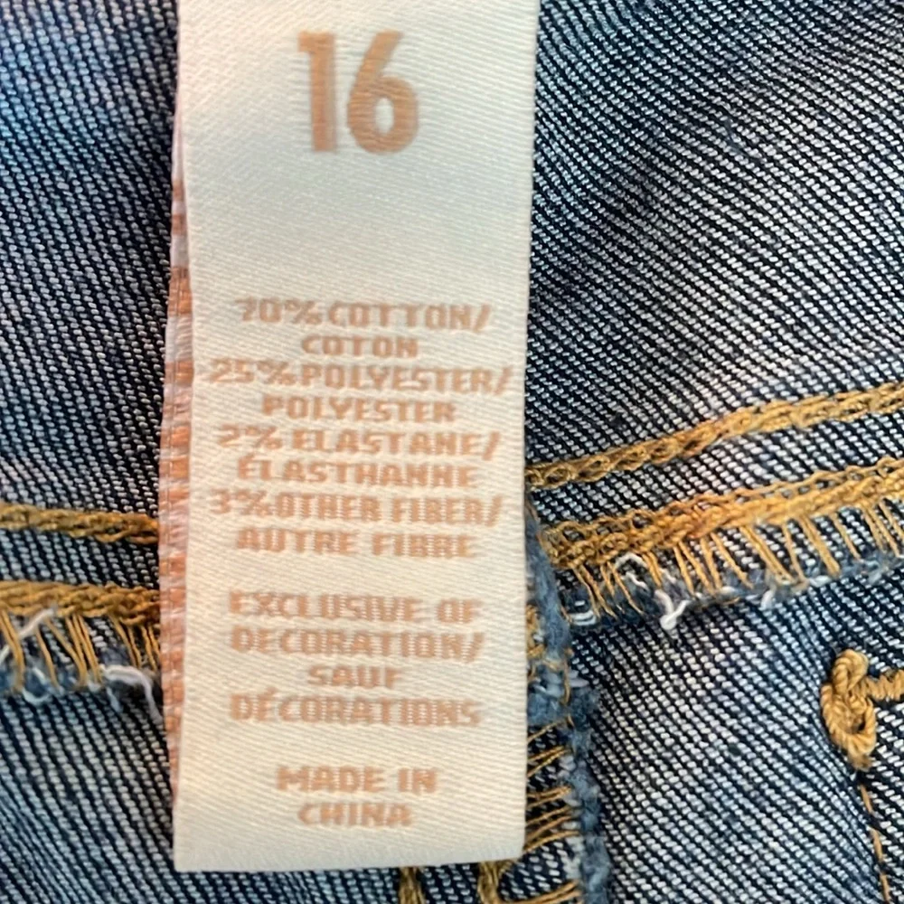 Justice Juniors Dark Blue Wash Denim Girls Shorts Size 16